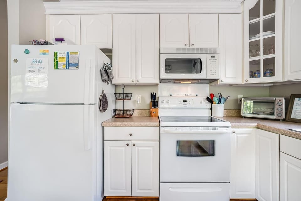 Bright, fully equipped kitchen perfect for family meals