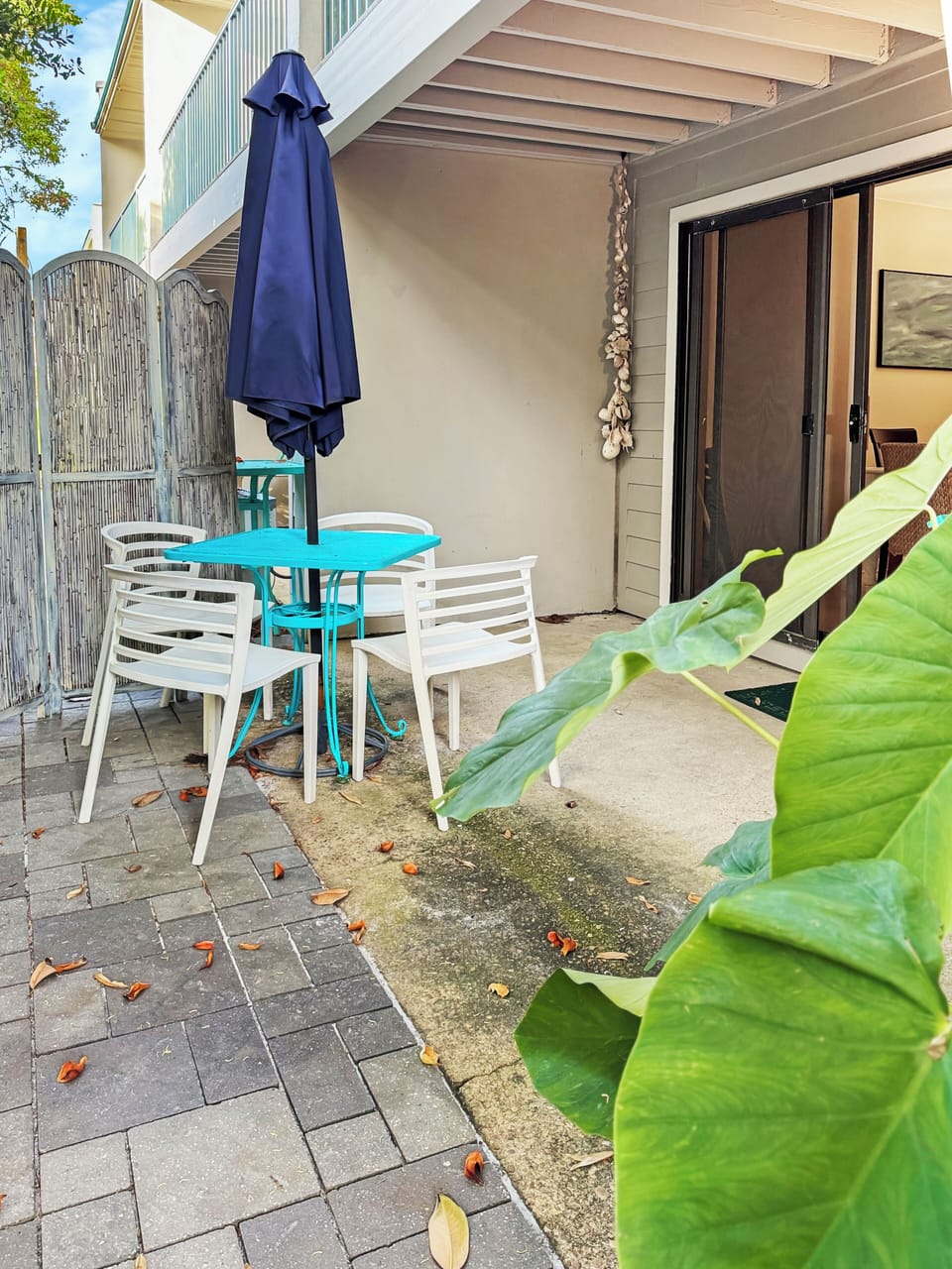Covered back porch and attached patio