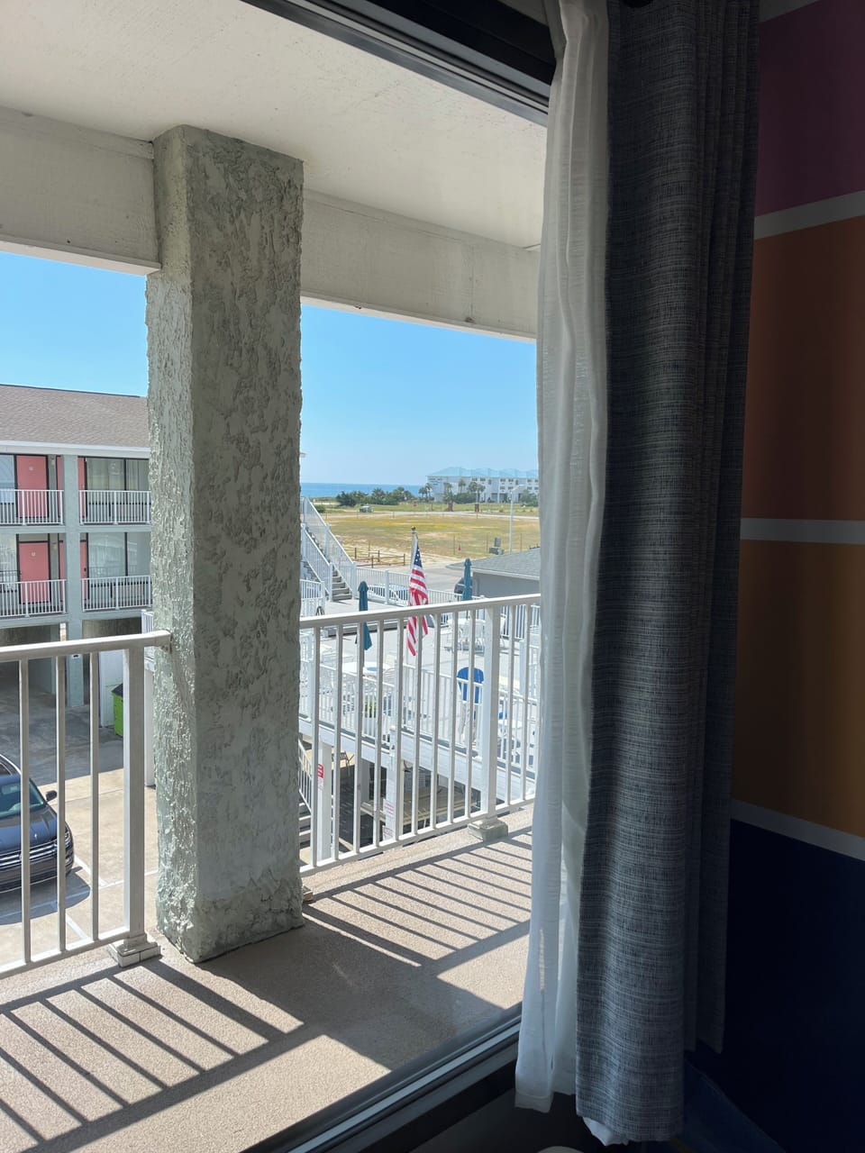 Ocean view from inside room