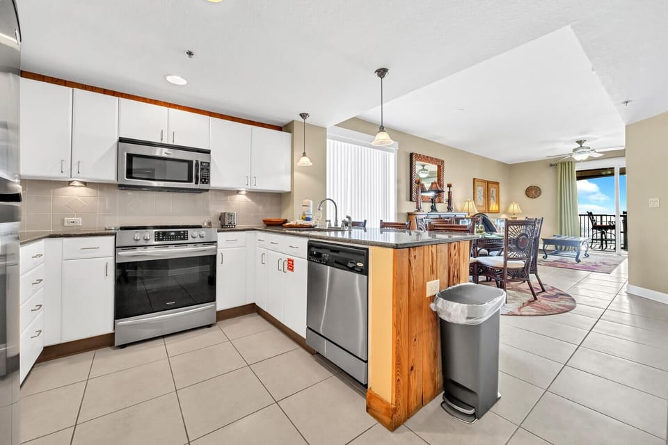Kitchen to living room view