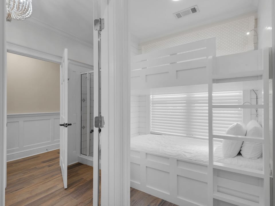 Bunk Area and Bathroom with Walk-In Shower