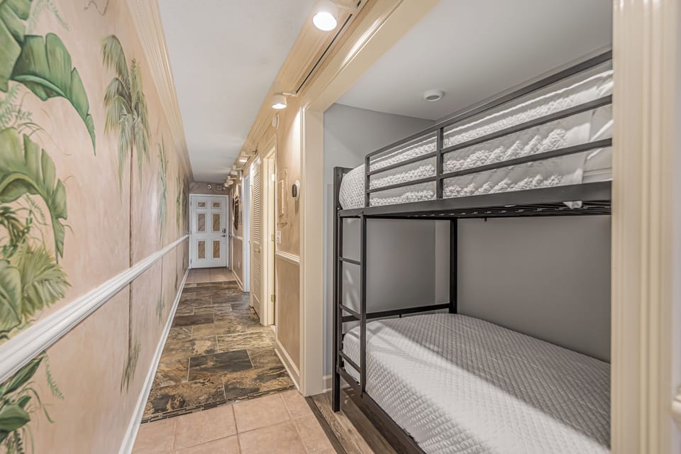 Hallway nook with twin size bunkbed.
