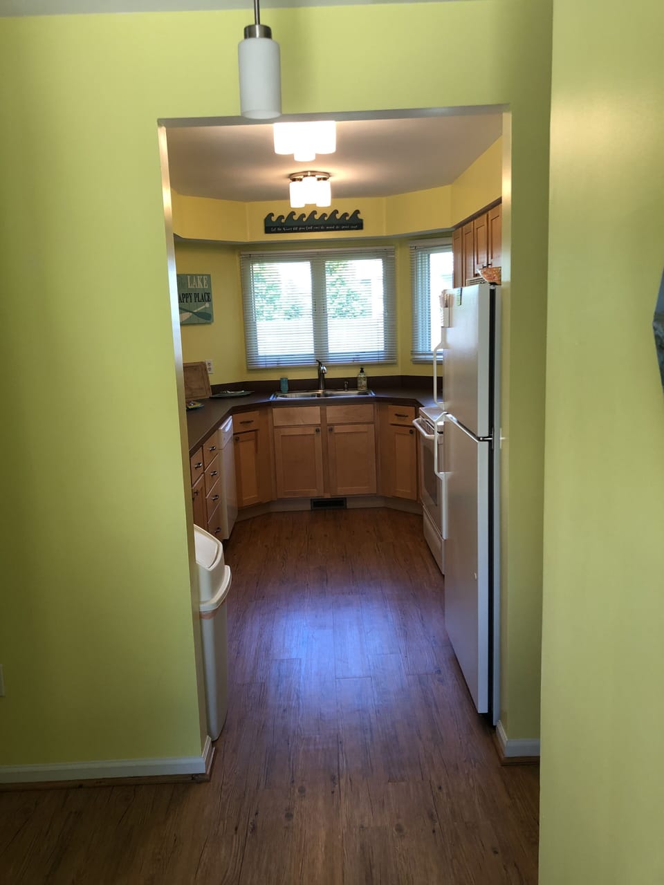 Walking into the unit.