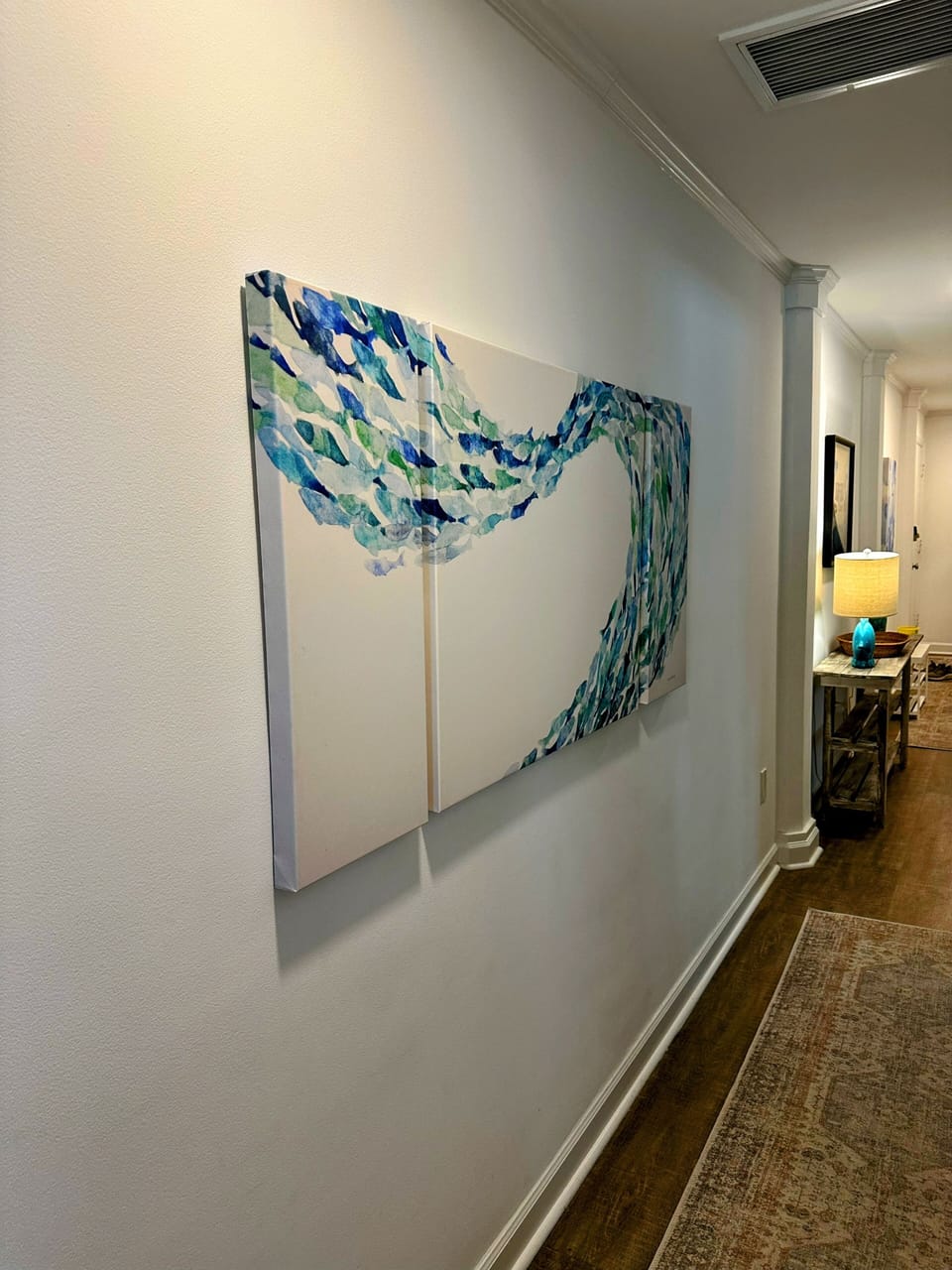 Sea art in hallway