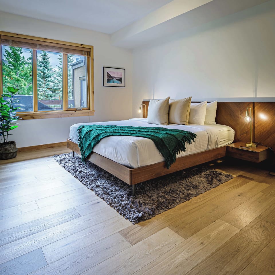Sink into a cozy king bed after a day of adventure.