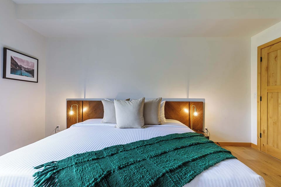 Comfortable king-sized bed for a restful night.