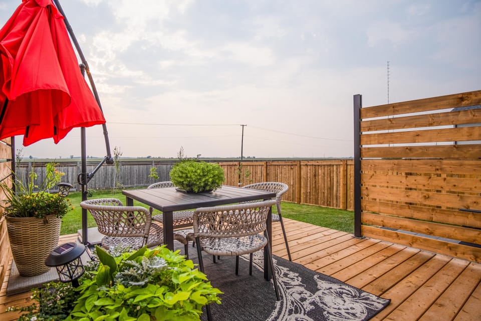 View from the backyard deck