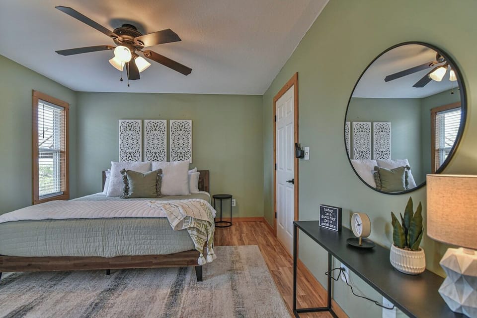 2nd Master Bedroom 55" HDTV, fireplace, and full bathroom