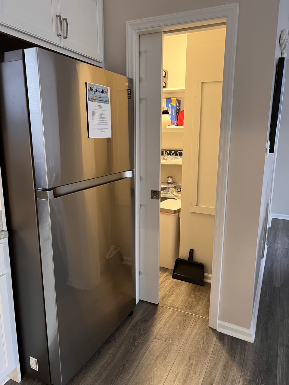 New stainless steel refrigerator