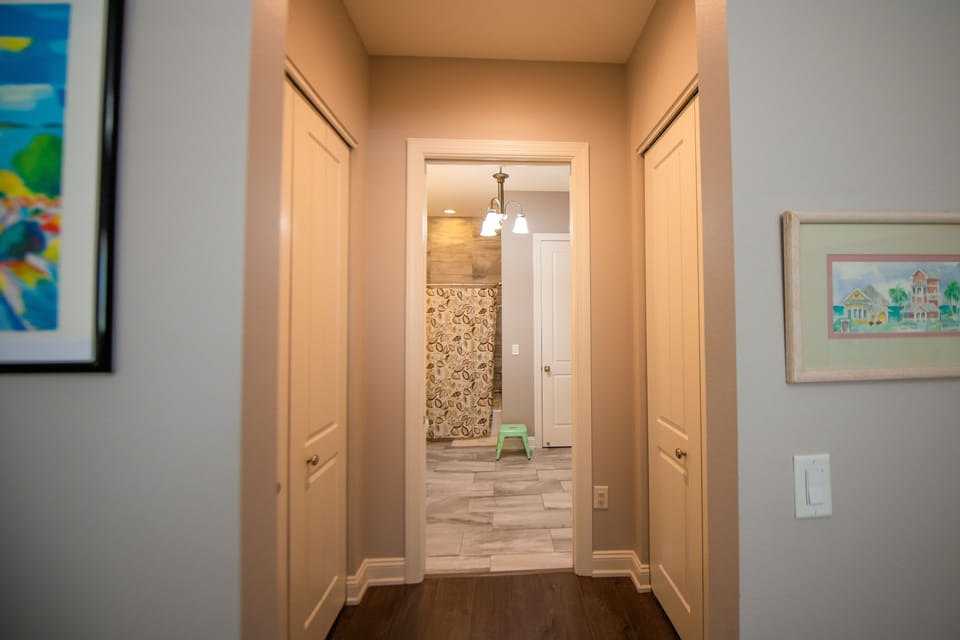 Double closets in Queen bedroom