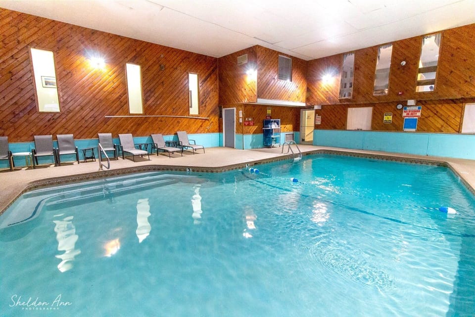 Indoor pool, a heated pool