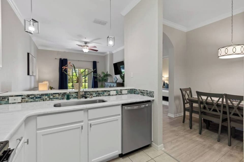 Brand new backsplash and granite countertops