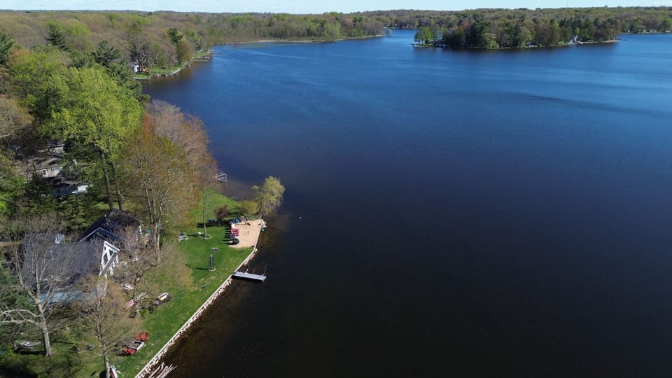 Aerial View of Lake and Property.