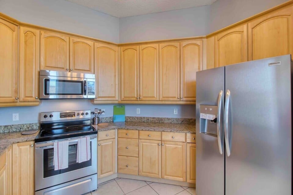 High end fridge and range help you prep food like a French chef!