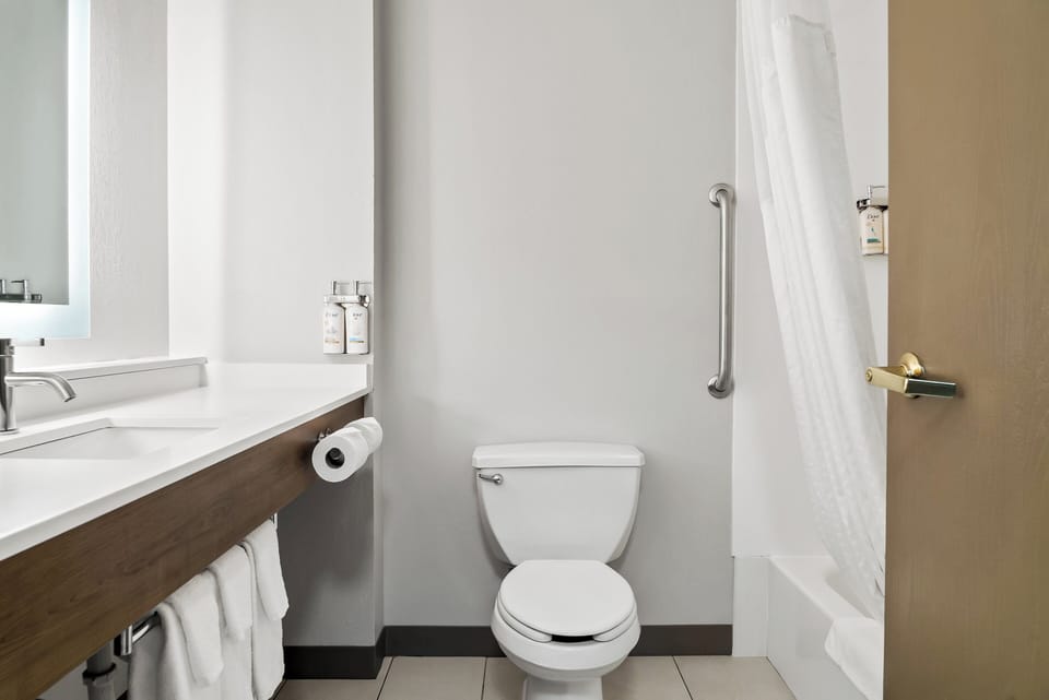 Hair dryer, towels