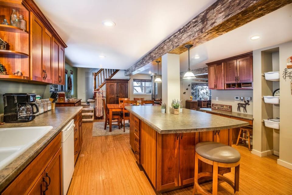 Modern kitchen with sleek countertops