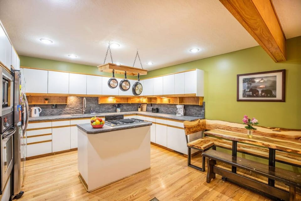 Modern kitchen with sleek countertops