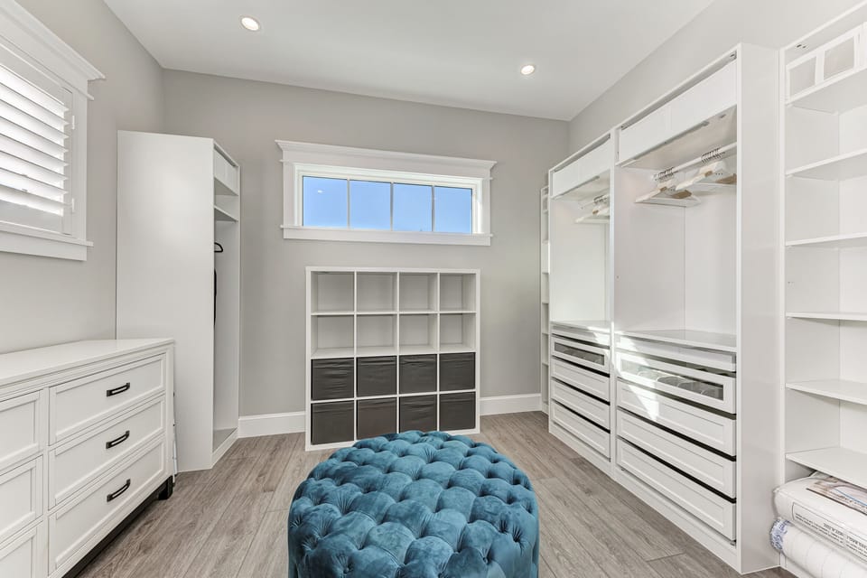 Oversized walk in closet