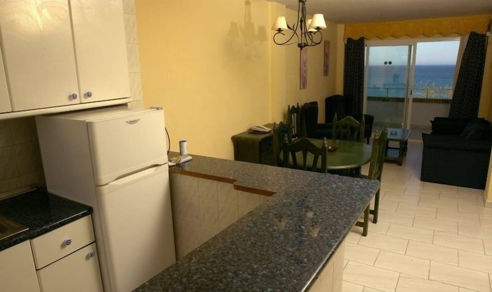 Fridge, electric kettle, toaster