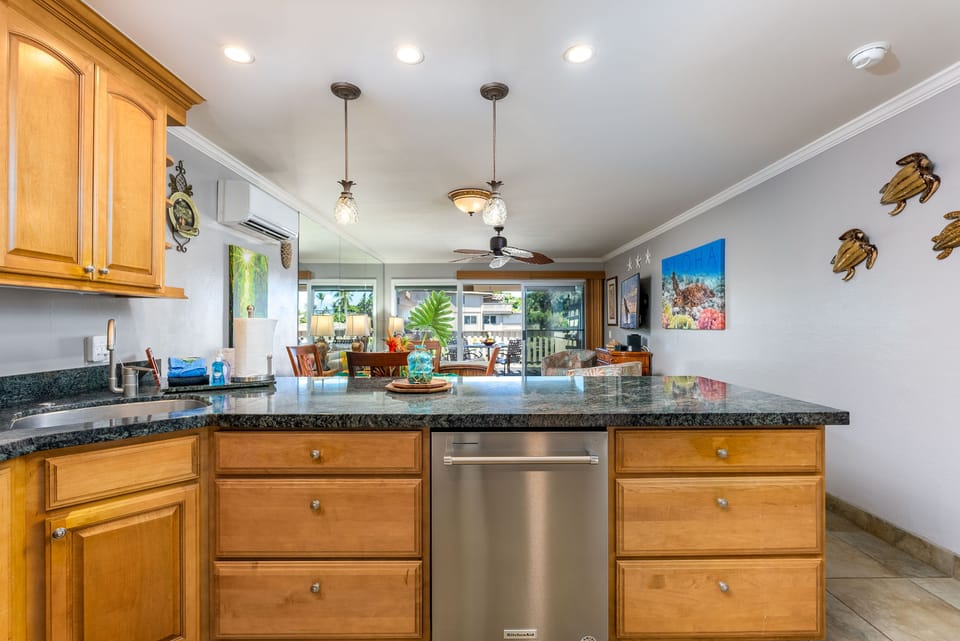 Kitchen with stainless steel appliances