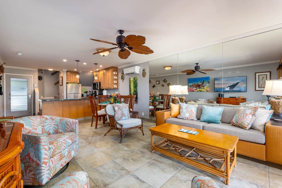 Spacious living room area