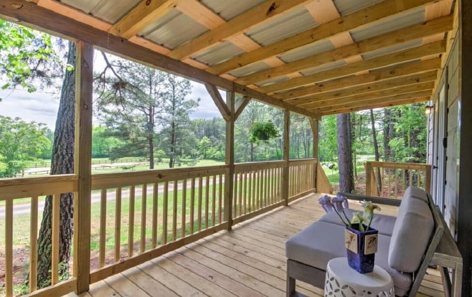  Guests really love this cabin’s  serenity on the extra large front porch.  