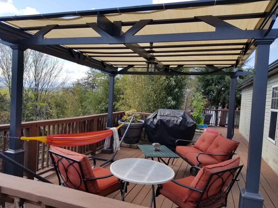 seating with great mountain views 