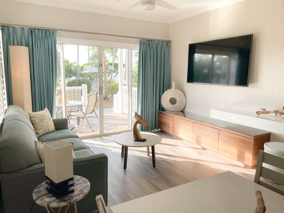 Living room with smart tv