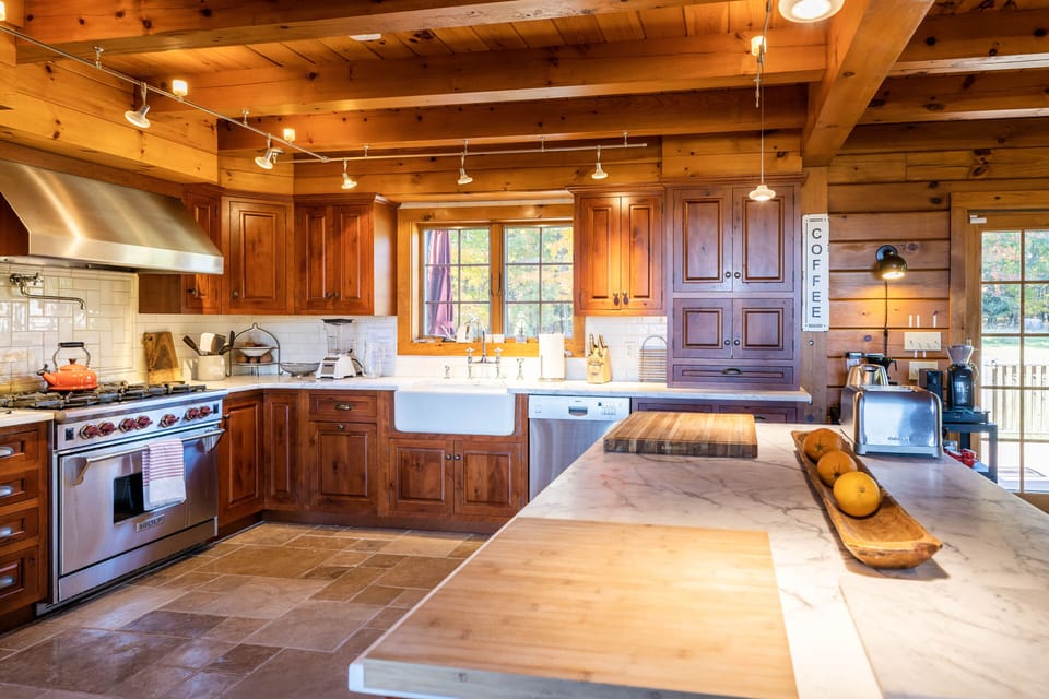 The Chef's kitchen is a delight for cooking It has everything you need or want.