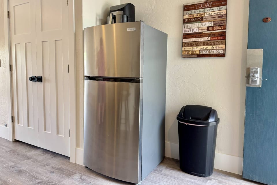 Fridge, air fryer and closet