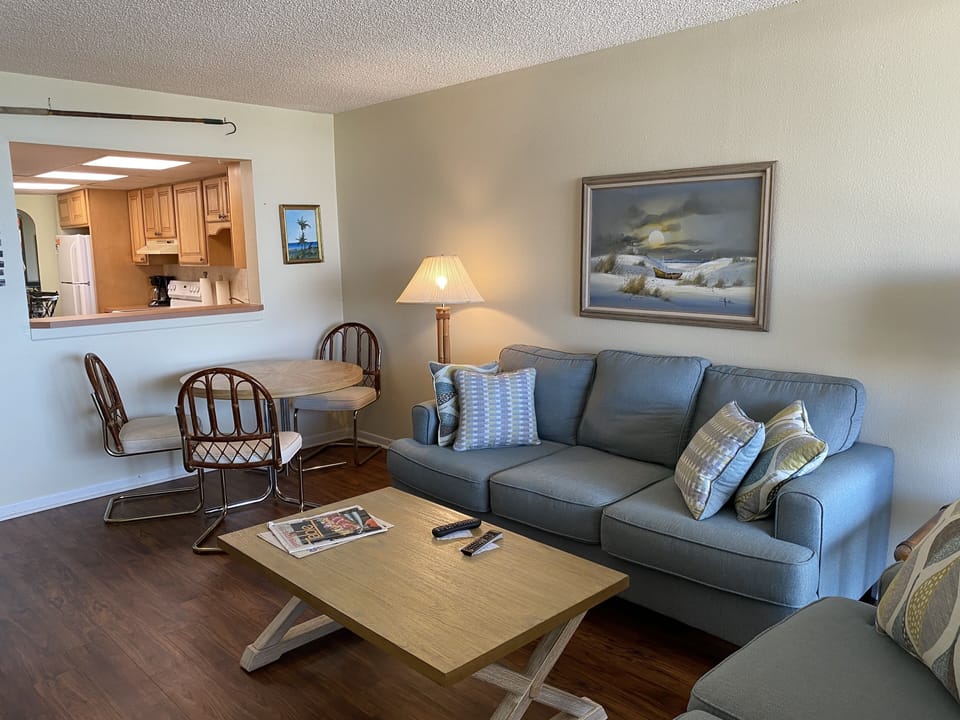 living room with sleeper sofa 