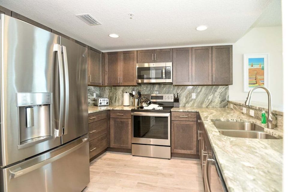 All stainless steel appliances for that high end feel