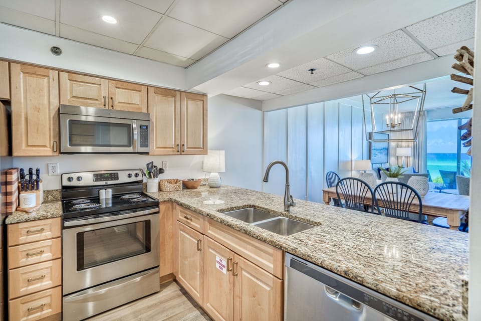 Cook Gourmet in the Spacious Kitchen