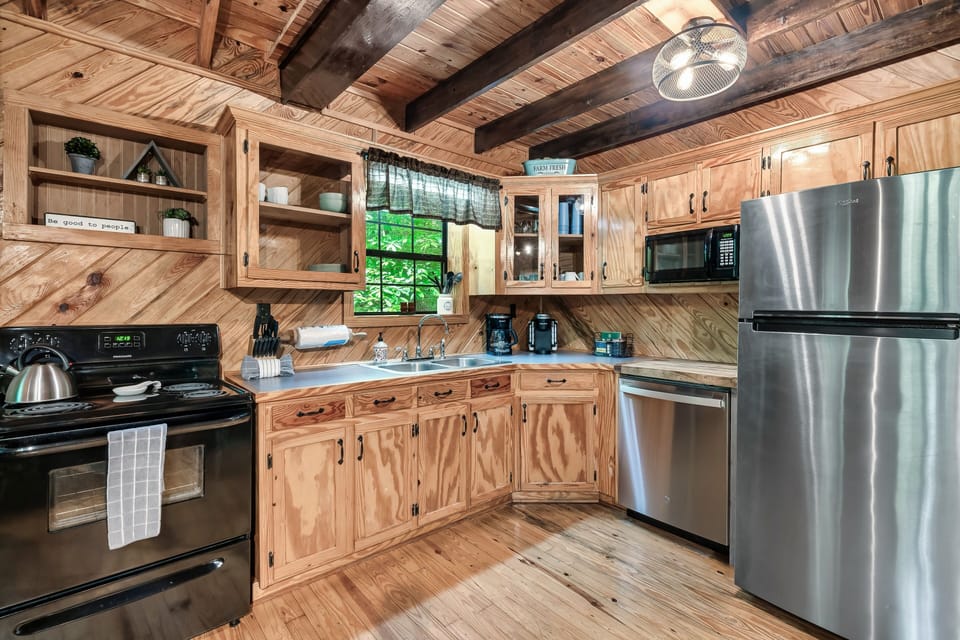 Open concept kitchen with every amenity you need to cook a family meal.