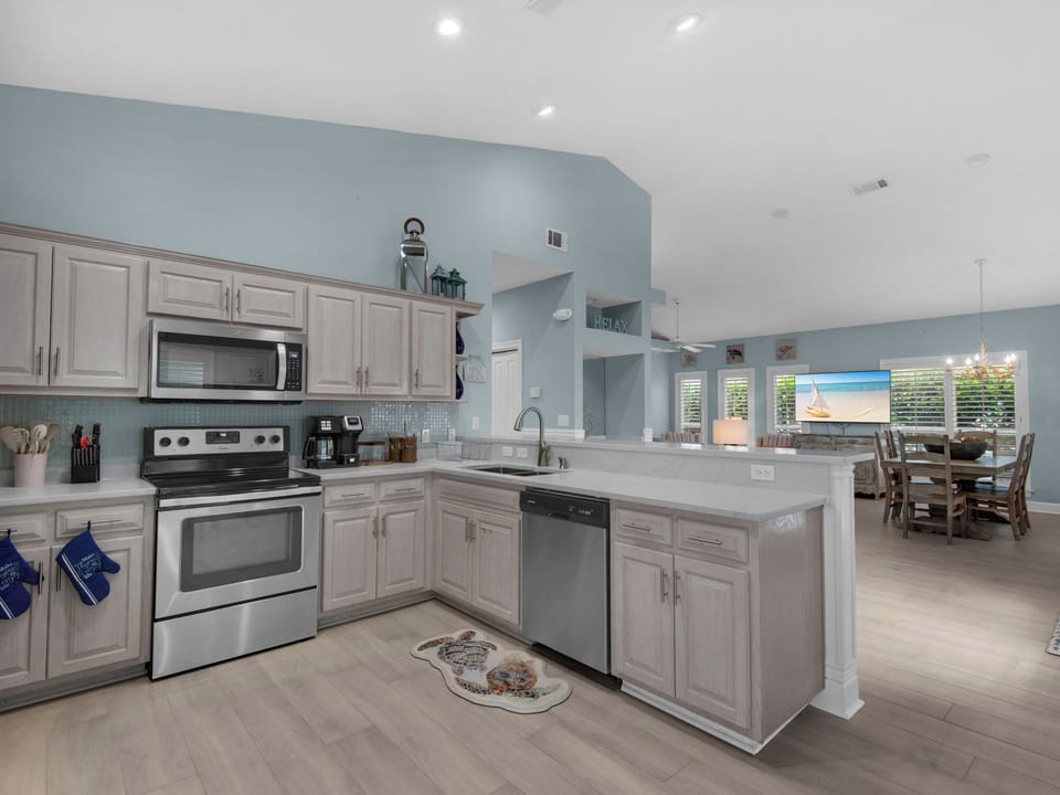 Kitchen Open to Living Area