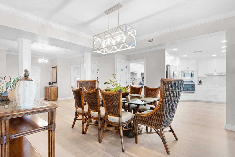 Spacious dining area