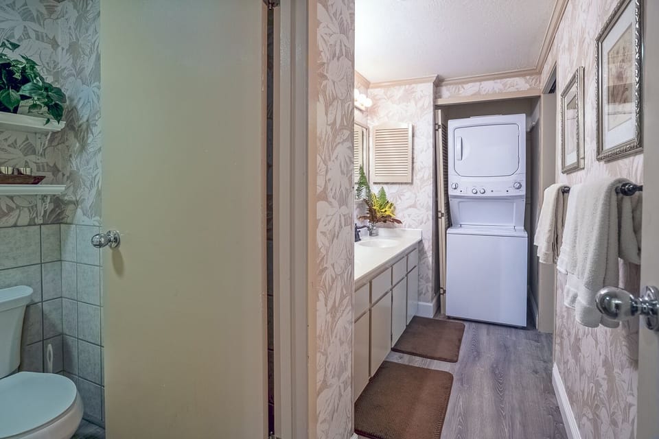 Bathroom and Laundry - Easy Convenience | Kahala 123 | Kauai Kahuna Vacation Rentals
