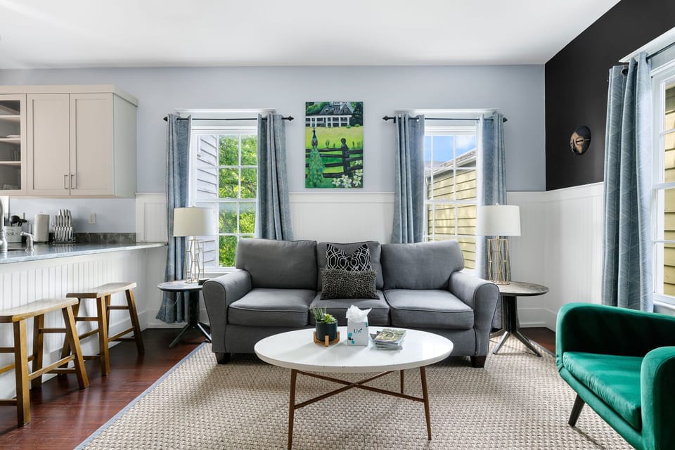 Chic and compact – a perfect place to relax or catch up with friends.