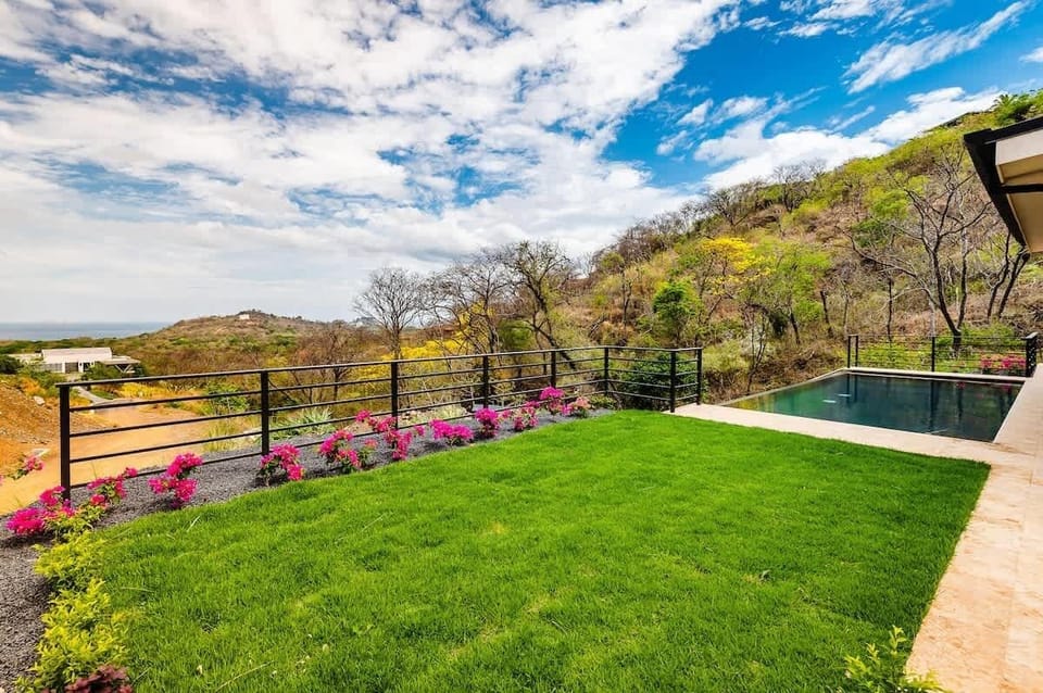 Private garden with ocean view