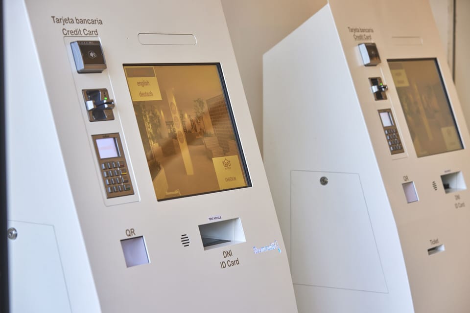 Check-in/check-out kiosk