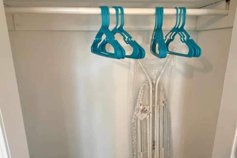 Iron with ironing board