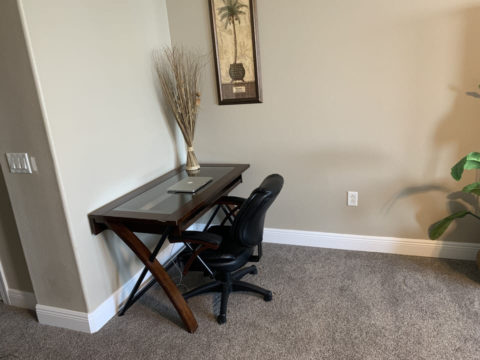 Desk in master bedroom.