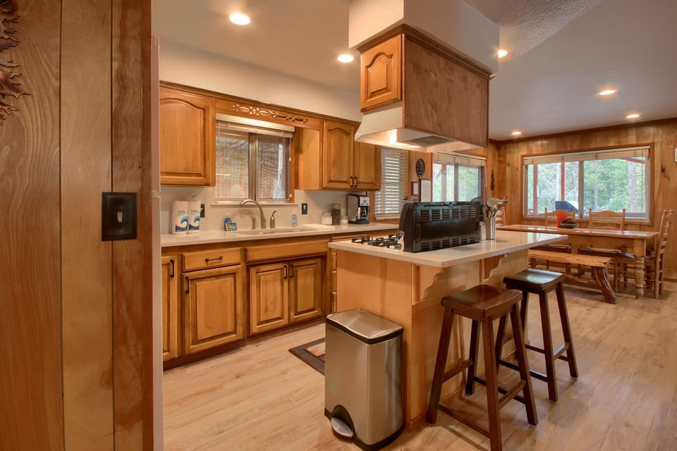 Kitchen area with view into the dinning area!