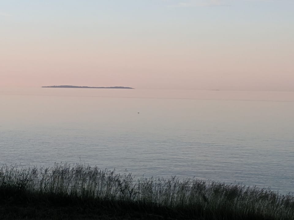 View from backyard, showing Lake Ontario's calm personality.