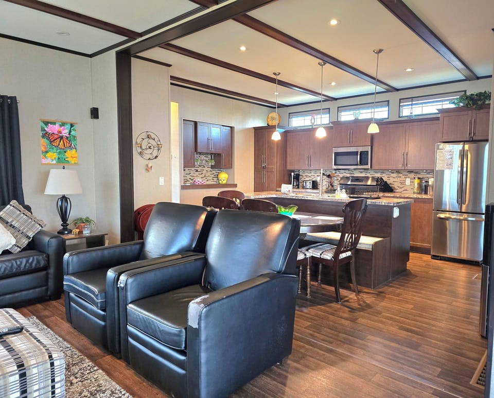 Huge Living + Combination Dining Rm With Electric Fire Place + Open Office Space