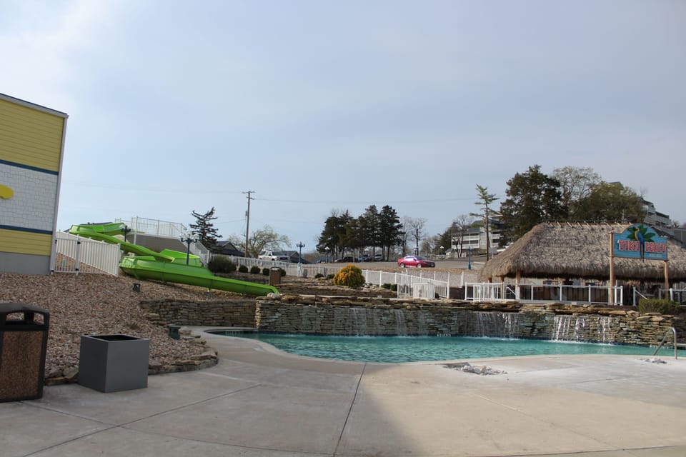 Margaritaville pool with slide and large pool guests have access to 
