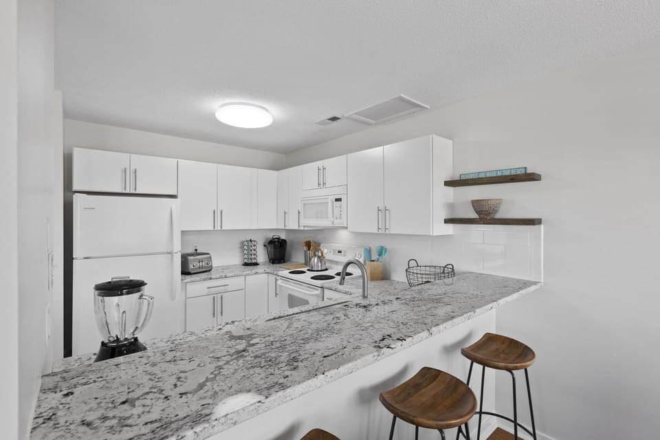 Countertop seating to complement the dining area