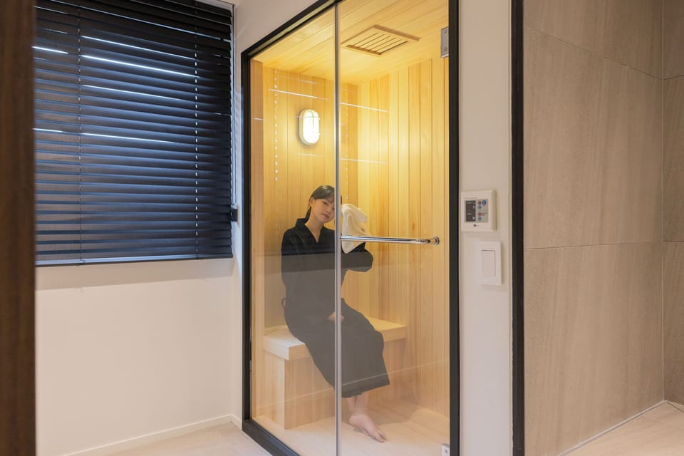 Sauna | 1 bedroom, premium bedding, desk, blackout drapes