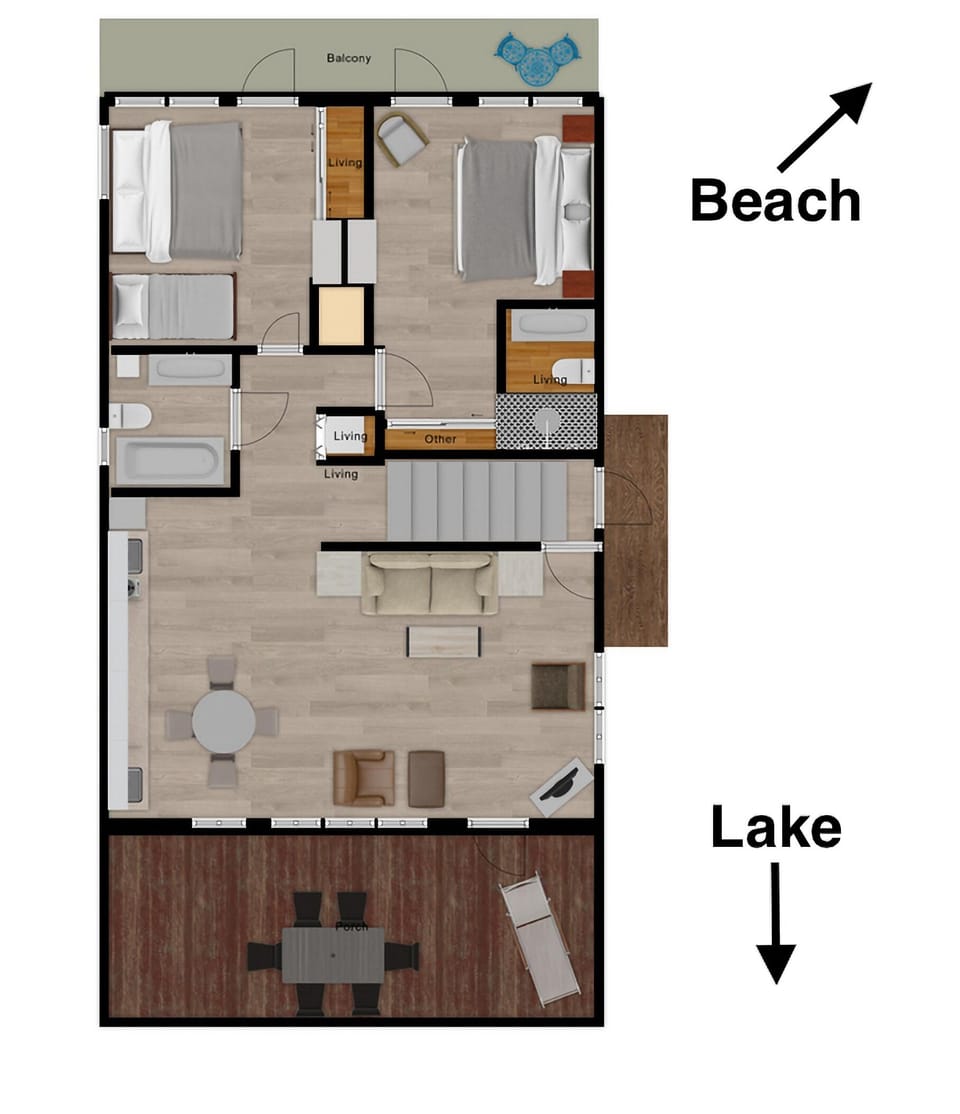 Upper level floorplan