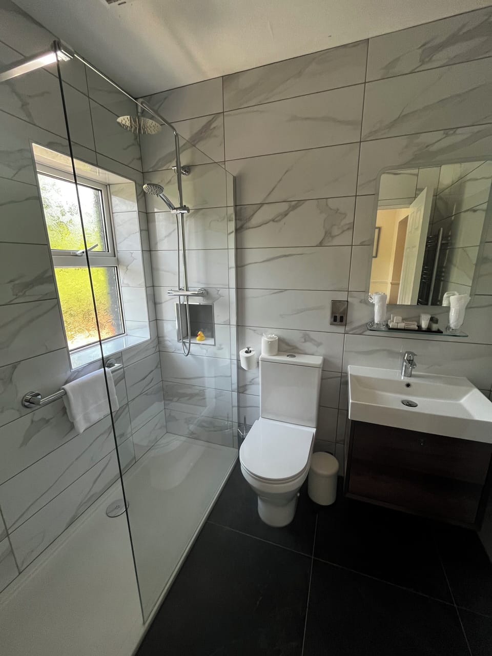 Double/Twin/Family (King & Daybed) | Bathroom | Shower, rainfall showerhead, free toiletries, hair dryer (on request)